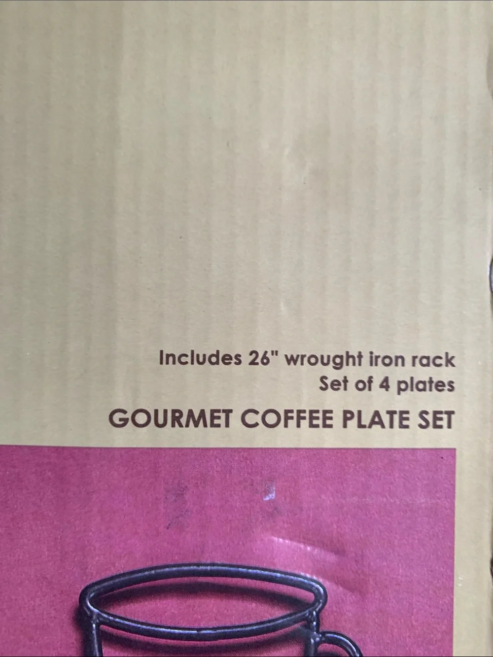 Kirkland Signature Home Pink Gourmet Coffee Plate Wall Art